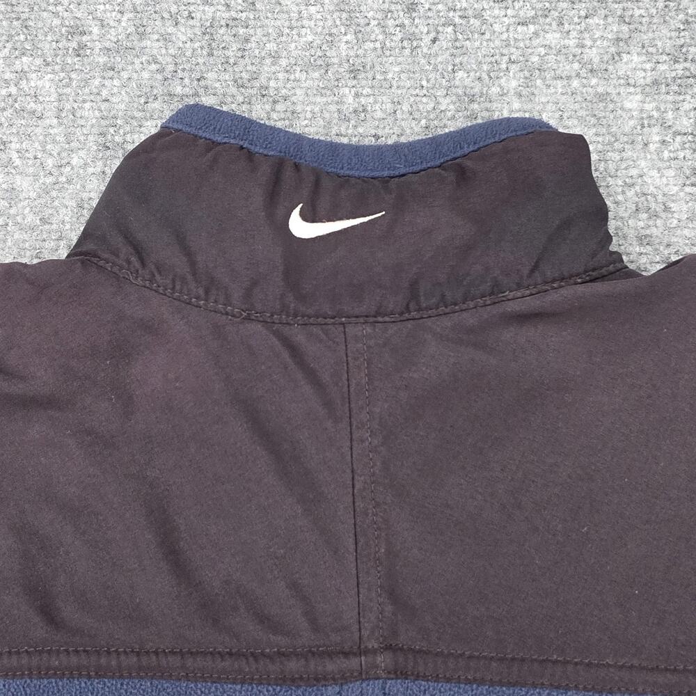 Nike Golf Jacket Mens Large Blue Therma-FIT 1/4 Zip Fleece Pullover Vintage Y2K - Picture 10 of 16
